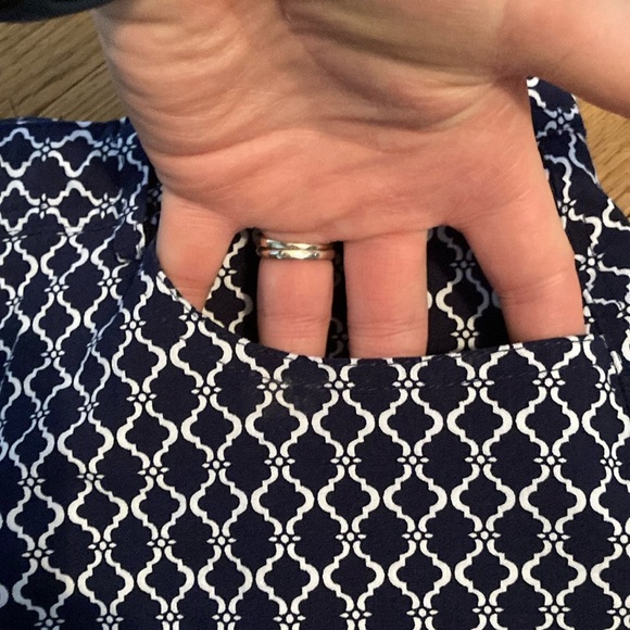 NWOT Mario Serrani Blue and White Mini Pencil Skort - Picture 4 of 11